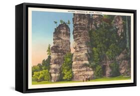 Natural Chimneys, Mt. Solon-null-Framed Stretched Canvas