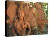 Natural Clay Mermaid and Fish Design, Oaxaca, Mexico-Judith Haden-Stretched Canvas