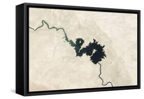 Natural Color Image of Qadisiyah Reservoir in Iraq-null-Framed Stretched Canvas