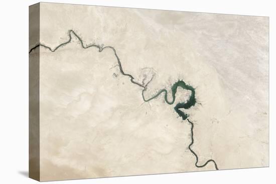 Natural Color Image of Qadisiyah Reservoir in Iraq-null-Stretched Canvas