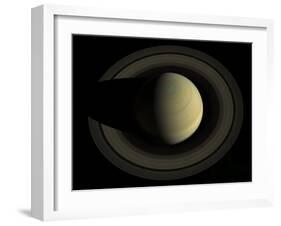 Natural Color Mosaic of Planet Saturn and its Main Rings-null-Framed Photographic Print