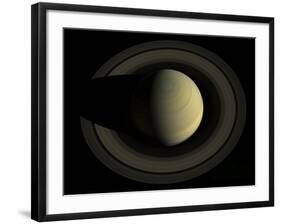 Natural Color Mosaic of Planet Saturn and its Main Rings-null-Framed Photographic Print