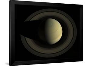 Natural Color Mosaic of Planet Saturn and its Main Rings-null-Framed Photographic Print