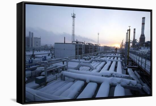 Natural Gas Condensate Production Well-Ria Novosti-Framed Stretched Canvas