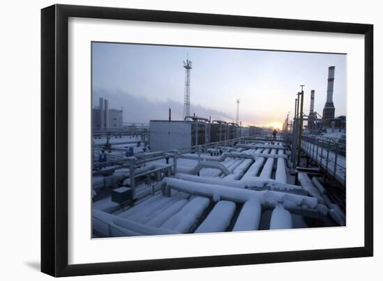 Natural Gas Condensate Production Well-Ria Novosti-Framed Photographic Print