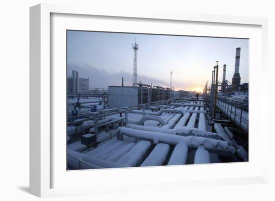 Natural Gas Condensate Production Well-Ria Novosti-Framed Photographic Print