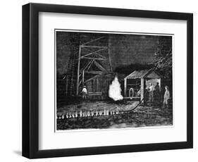 Natural Gas Well, 19th Century-Science Photo Library-Framed Photographic Print