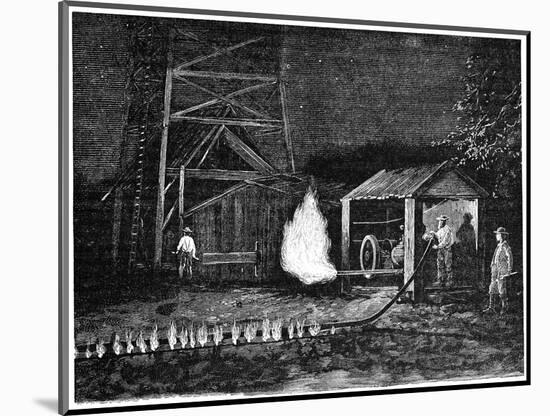 Natural Gas Well, 19th Century-Science Photo Library-Mounted Photographic Print