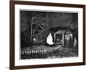Natural Gas Well, 19th Century-Science Photo Library-Framed Photographic Print