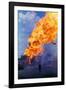 Natural Gas Well Burning after Explosion-null-Framed Photographic Print