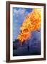 Natural Gas Well Burning after Explosion-null-Framed Photographic Print