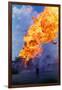 Natural Gas Well Burning after Explosion-null-Framed Photographic Print