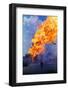 Natural Gas Well Burning after Explosion-null-Framed Photographic Print