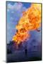 Natural Gas Well Burning after Explosion-null-Mounted Photographic Print