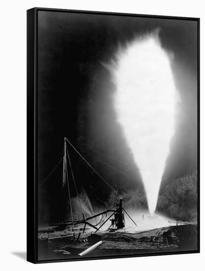 Natural Gas Wells, 1906. Burning Well at Independence, Kansas-H. W. Talbott and Chas. E. Craven-Framed Stretched Canvas