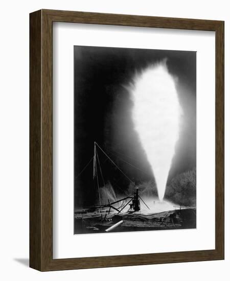 Natural Gas Wells, 1906. Burning Well at Independence, Kansas-H. W. Talbott and Chas. E. Craven-Framed Premium Photographic Print