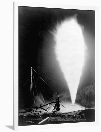 Natural Gas Wells, 1906. Burning Well at Independence, Kansas-H. W. Talbott and Chas. E. Craven-Framed Photographic Print