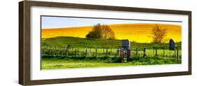 Natural Meadow Landscape and Abstract of Stones - Pewsey - Wiltshire - UK - England-Philippe Hugonnard-Framed Photographic Print