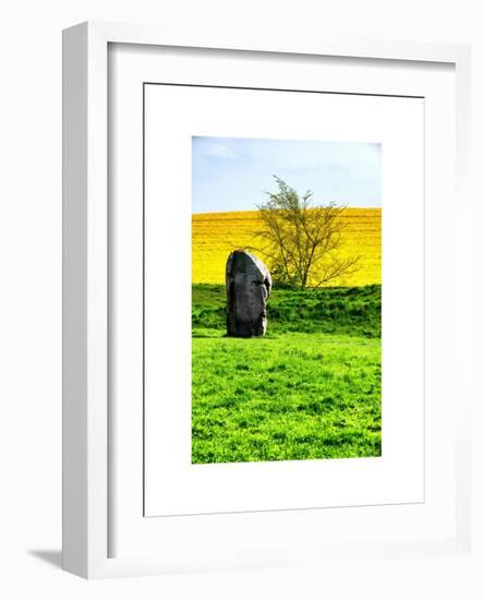 Natural Meadow Landscape and Abstract of Stones - Pewsey - Wiltshire - UK - England-Philippe Hugonnard-Framed Art Print