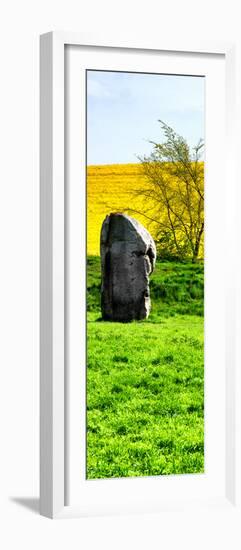 Natural Meadow Landscape with Abstract of Stones - Pewsey - Wiltshire - UK - Door Poster-Philippe Hugonnard-Framed Photographic Print