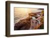 Natural Pools in Charco Azul Resort on La Palma Island on the Sunrise in Spain. Tilt-Shift Effect-RossHelen-Framed Photographic Print