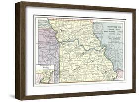 Natural Resources Map of Missouri-null-Framed Art Print