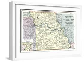Natural Resources Map of Missouri-null-Framed Art Print