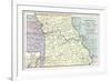 Natural Resources Map of Missouri-null-Framed Premium Giclee Print