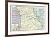Natural Resources Map of Missouri-null-Framed Premium Giclee Print