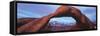 Natural rock formations, Alabama Hills Natural Arch, Mobius Arch, Movie Road, Lone Pine, Califor...-Panoramic Images-Framed Stretched Canvas