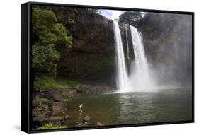 Natural Swimming Pool Below the Waterfall Wailua Falls on the Island of Kauai, Hawaii-Erik Kruthoff-Framed Stretched Canvas