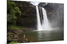 Natural Swimming Pool Below the Waterfall Wailua Falls on the Island of Kauai, Hawaii-Erik Kruthoff-Mounted Photographic Print