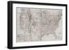 Natural US Map-Dan Meneely-Framed Art Print