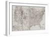 Natural US Map-Dan Meneely-Framed Art Print