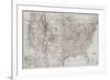Natural US Map-Dan Meneely-Framed Art Print