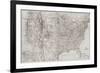 Natural US Map-Dan Meneely-Framed Art Print