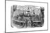 Naturalists Dining Inside a Model of a Dinosaur, Crystal Palace, Sydenham, New Year's Eve, 1853-null-Mounted Giclee Print