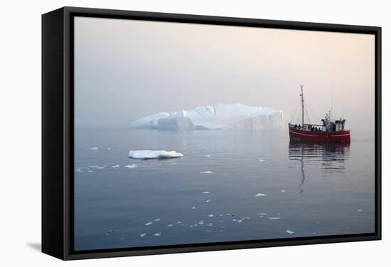 Nature and Landscapes of Greenland. Travel on the Scientific Vessel among Ices. Studying of a Pheno-Denis Burdin-Framed Stretched Canvas