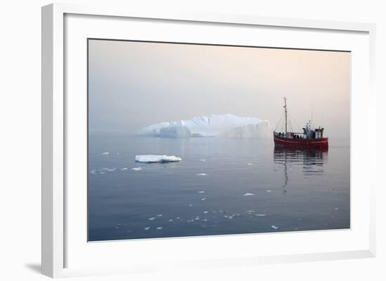 Nature and Landscapes of Greenland. Travel on the Scientific Vessel among Ices. Studying of a Pheno-Denis Burdin-Framed Photographic Print