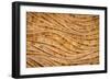 Nature Background of Brown Handicraft Weave Texture Bamboo Surface-wuttichok-Framed Photographic Print