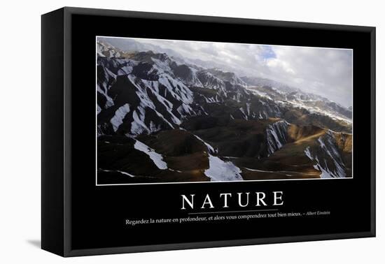 Nature: Citation Et Affiche D'Inspiration Et Motivation-null-Framed Stretched Canvas