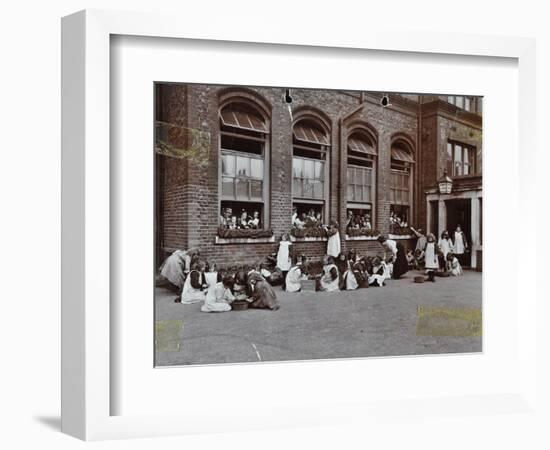 Nature Class in the Playground, Albion Street Girls School, Rotherhithe, London, 1908-null-Framed Photographic Print