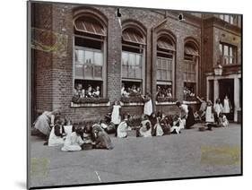 Nature Class in the Playground, Albion Street Girls School, Rotherhithe, London, 1908-null-Mounted Photographic Print