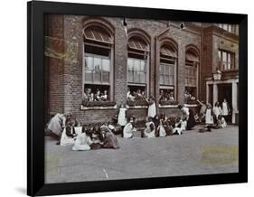 Nature Class in the Playground, Albion Street Girls School, Rotherhithe, London, 1908-null-Framed Photographic Print