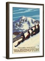 Nature Coasting, Mt. Rainier National Park, Washington-Lantern Press-Framed Art Print