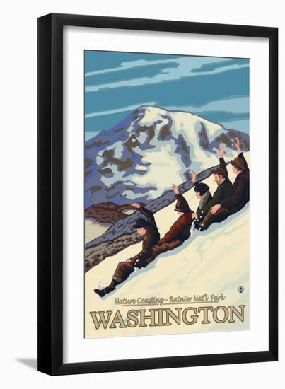 Nature Coasting, Mt. Rainier National Park, Washington-Lantern Press-Framed Art Print