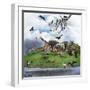 Nature Collage with  Wild Animals and Birds-abracadabra99-Framed Photographic Print