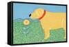 Nature Dog Good Dog Yellow-Stephen Huneck-Framed Stretched Canvas