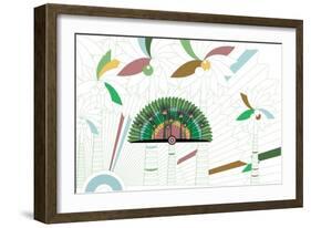 Nature Fan, Coconut-Belen Mena-Framed Giclee Print