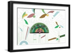Nature Fan, Coconut-Belen Mena-Framed Giclee Print